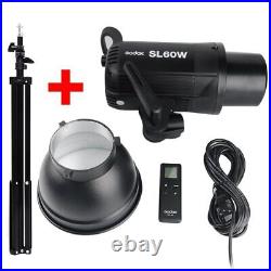 1/ 2x Godox SL-60W 5600K Photography Studio Video LED Light Bowens + Light Stand