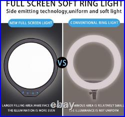 12Inch Full-Screen Ring Light Photography Lighting LED Studio Panel Video Light