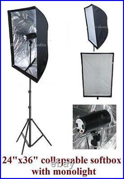 160w Photo Video Studio Strobe Monolight Flash Reflective Softbox Lighting kit