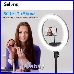18/14'' Studio Dimmable Video Ring Light Lamp Kit with Bluetooth Remote Control
