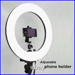 18 LED Studio Ring Light Dimmable Light Photo Video Lamp Kit For Camera Shoot
