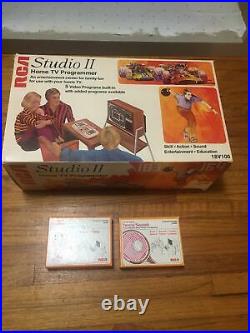 1976 RCA STUDIO II MODEL 18V100 HOME TV VIDEO GAME CONSOLE + 2 Games Untested