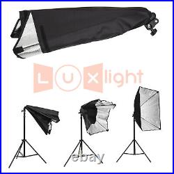 2 LED Softbox Lighting Kit Portable Continuous Photography Video Studio Lights