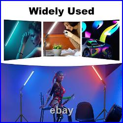 2 Pack RGB LED Video Light Wand, LUXCEO Photography Studio Lighting Kits with to