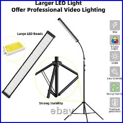 2 Packs 80 LED Video Light Photography Studio Kit with Adjustable Tripod Stand 9