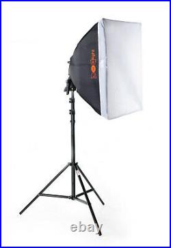 2 x LED Softbox Lighting Kit Luxlight 8x25w Photo Video Studio Continuous