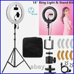 240 LED Ring Light Lamp 18 inch Photo Studio Video Photography Light Stand Kit