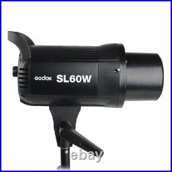 2x Godox SL-60W 5600K Studio LED Video Continuous Light Bowens Mount with Stand