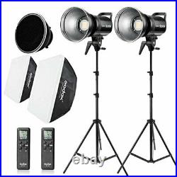 2x Godox SL-60W Studio LED Continuous Video Light + 60x90cm Softbox + Stand