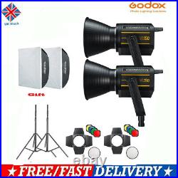 2x Godox VL150 LED Video Light 150W 5600K Continuous Studio Light +Stand+Softbox