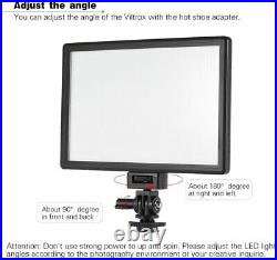 2x VILTROX L116T 3300K-5600K LED Light Panel Camera Studio Video Light + Stand