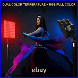 2x Yongnuo YN300Air II Studio Photo Video RGB LED Light Panel Dimmable + Stand