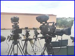 5 x SONY DXC D50 SDI 169 Chains Broadcast Video Cameras Tv Studio + Triax Cable