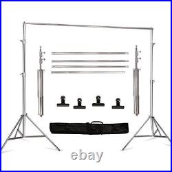 8.5 10 FT Stainless Steel Backdrop Stand, Photo Video Adjustable