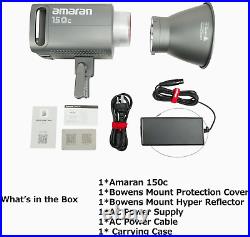 Amaran 150C RGBWW Full-Color 150W Output Bowens Mount LED Video Studio Light, CC