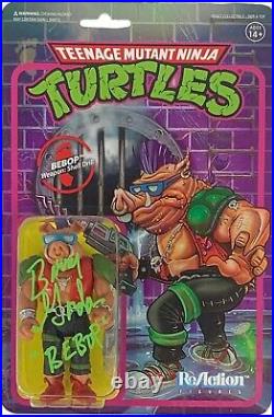 Barry Gordon signed inscribed ReAction Figure JSA Teenage Mutant Ninja Turtles