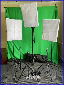 COWBOY STUDIO Photo Video Softbox Light Kit LIMOSTUDIO Heavy Duty Green BACKDROP