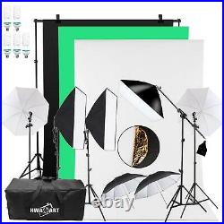 Continuous Lighting Studio Photography Background Softbox 150W x5 Photo Video UK