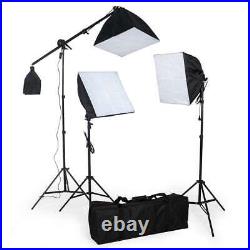 Continuous Video Studio Photography Lighting Kit Softbox Studio Stand Bulb New