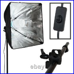 Continuous Video Studio Photography Lighting Kit Softbox Studio Stand Bulb New