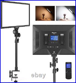 Dazzne D50 Desk Mount Video Light with C-Clamp, LED Studio Photography Light wit