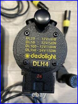 Dedo 4 Head DLH4 Complete Dedolight Continuous Lighting Kit Video / Studio
