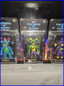 Five Nights At Freddy's Blacklight Action Figure Full Set Fnaf Uk New 2018