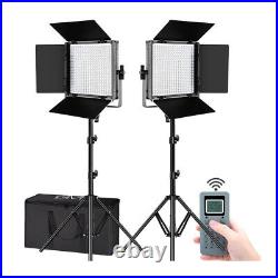 GVM 520S-B Bi-Color LED Video Studio Photographic 2 Lights Panel Kit with Stand