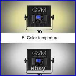 GVM 520S-B Bi-Color LED Video Studio Photographic 2 Lights Panel Kit with Stand