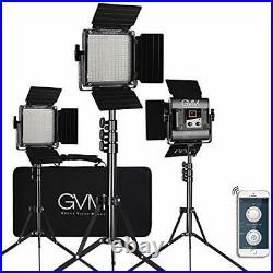 GVM 680RS RGB LED Studio Light 3Pack, 50W APP Control Dimmable LED Video Lights