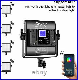 GVM 800D RGB Video Light Led Panel Light, 3 Pack Photography Studio Lighting