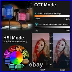 GVM RGB LED Video Light with Bluetooth Control, 60W Photography Studio Lighting