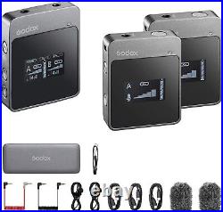 Godox MoveLink M2 M1 2.4GHz 2 Channel Wireless Microphone System For Video UK