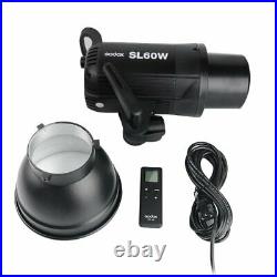 Godox SL-60W 5600K Studio LED Video Continuous Light Bowens Mount & Light Stand