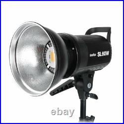 Godox SL-60W 5600K Studio LED Video Continuous Light with Barn Door Light Stand