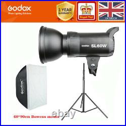 Godox SL 60W 5600K Studio Photo LED Video Light Lighting+Softbox For Wedding UK