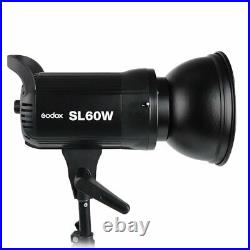 Godox SL-60W 5600K White Version Studio LED Video Light + 50x130cm Softbox +Grid