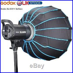 Godox SL-60W LED Studio Light + Softbox Kit for Video Recording Outdoor Shooting