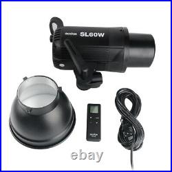 Godox SL-60W LED Video Studio Light Lamp + Bowens Mount Umbrella Softbox + Grid