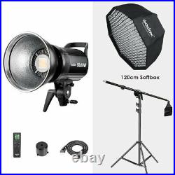 Godox SL-60W Studio LED Video Continuous Light with 120cm Softbox + Boom Arm Stand