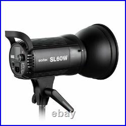 Godox SL60W Video light Studio LED Continuous Bowens Mount Light +BD-04Barn door
