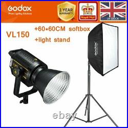 Godox VL150 Compact Studio LED Video Light Bowens +6060CM softbox+light stand