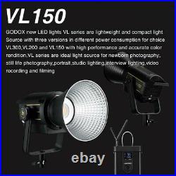 Godox VL150 Studio LED Video Light Bowens+ Parabolic Softbox+ Steel Light Stand