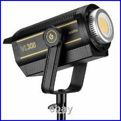 Godox VL300 Compact Studio LED Video Light Bowens +Parabolic softbox+light stand
