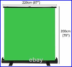 Green Screen Backdrop Background 220x200 cm Portable for Photo Video Studio