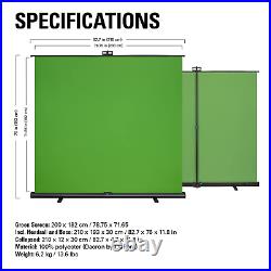 Green Screen XL Extra Wide 2X1.82M Chroma Key Panel Streaming Video Conferencing