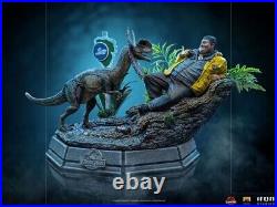 Jurassic Park Dennis Nedry meets the Dilophosaurus 1/10th Scale Diorama Statue