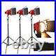 Kit 3x Tungsten 800w Redhead Red Head Video Studio Continuous Light Focus Earthe
