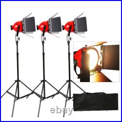 Kit 3x Tungsten 800w Redhead Red Head Video Studio Continuous Light Focus Earthe