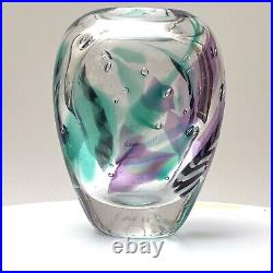 Kosta Boda BERTIL VALLIEN Vase Art Glass Atelier signed (Video)